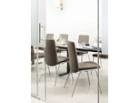 Polsterstuhl STRESSLESS "Laurel", braun (mole batick, schwarz matt), B:57cm H:92cm T:59cm, Leder BATICK: BATICK ist ein leicht korrigiertes, durchgefärbtes und genarbtes Möbelleder, bei dem die meisten Unebenheiten und Spuren in der Regel entfernt wurden., Stühle, Polsterstuhl, Low Back, Größe M, mit Beinen aus Stahl in Schwarz matt