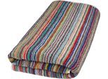 Saunatuch ROSS "Missoni-Serie", bunt (blau, bunt), B:75cm L:200cm, Frottier, Baumwolle, Handtücher, Saunatuch, aus feinster Baumwolle, dezente Streifen, Multifarben