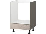 Herdumbauschrank KOCHSTATION "KS-Trea UHBL60", grau (betonfarben hell, anthrazit), B:60cm H:75cm T:56cm, Schränke, Herdumbauschrank, Breite 60 cm, Höhe 75 cm