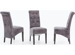 Polsterstuhl HOME AFFAIRE "Harry", grau, B:49cm H:106cm T:66cm, Microfaserbezug in Leder-Antik Optik 100% Polyester, Stühle, Polsterstuhl