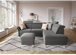 Ecksofa SIT & MORE "Vincenzo L-Form", grau (anthrazit), B:245cm H:84cm T:193cm, Sofas, Ecksofa, inklusive Kopfteilverstellung, wahlweise mit Bettfunktion, Bettkasten