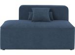 Recamiere HOME AFFAIRE "Sundstrup", blau, B:140cm H:76,5cm T:93cm, 100% Polyester, Sofas, Recamiere, Modulserie, individuelle Zusammenstellung