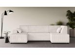 Wohnlandschaft HOME AFFAIRE "TAMMO", beige (creme), B:296cm H:80cm T:162cm, 100% Polyester, Sofas, Wohnlandschaft, U-Form