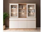 Buffet HOME AFFAIRE "Sonora, moderner Hochschrank, Buffetschrank in Kaschmir, Regal", kaschmir, eiche artisan, B:202cm H:199cm T:40cm, FSC-zertifizierter Holzwerkstoff, Schränke, Buffet, filigrane Rahmenoptik, ausreichend Stauraum, vielseitig einsetzbar, Topseller