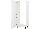 Kühlumbauschrank KOCHSTATION "KS-Scafa" 2 Türen für integrierte Kühl-Gefrier-Kombination 1444 mm", weiß, B:60cm H:150cm T:56cm, Schränke, Kühlumbauschrank, Breite/Höhe: 60/150 cm, wahlweise Türanschlag rechts oder links