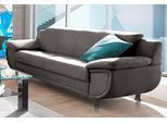 3-Sitzer TRENDMANUFAKTUR "Rondo, Breite 207 cm, breite Armlehnen, Füße schwarz", braun, B:207cm H:85cm T:94cm, Kunstleder SOFTLUX;Microfaser PRIMABELLE (100% Polyester);NaturLEDER (echtes Rindsleder);Struktur (54% Polyacryl, 46% Polyester), Sofas, 3-Sitzer, Big-Sofa wahlweise mit Federkern, in verschiedenen Bezügen bestellbar