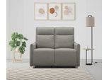 2-Sitzer DOREL HOME "Lugo, Kinosofa mit Reclinerfunktion in Kunstleder und Webstoff", grün (salbeigrün), B:126cm H:102cm T:86cm, Sofas, 2-Sitzer, mit manueller Relaxfunktion in beiden Sitzen