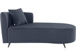Recamiere HOME AFFAIRE "Hulby", blau (dunkelblau), B:182cm H:82cm T:90cm, 100% Polyester, Sofas, Recamiere, wahlweise mit und ohne Hocker und Armlehne links oder rechts