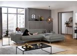 Ecksofa W.SCHILLIG "piedroo, Designsofa mit tollem Sitzkomfort, bequem und elegant, L-Form", grau (grau r66), B:303cm H:70cm T:193cm, Chenille-Flachgewebe R66 (85% Polyester, 15% Nylon), Sofas, Ecksofa, Kopfteilverstellung, wahlweise mit Sitztiefenverstellung, Breite 303cm