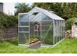Gewächshaus VITAVIA "Apollo 6200", silber (silberfarben), B:195cm T:323cm, Gewächshäuser, Gewächshaus