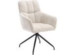 Drehstuhl HOME AFFAIRE, beige (natur, weiß, anthrazit), B:61cm H:90cm T:66cm, Metall, Stühle, Drehstuhl
