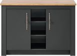 Spülenschrank OTTO HOME "KS-Westminster", grau (grau dunkel), B:130cm H:92cm T:60cm, Schränke, Spülenschrank, im romantischen Landhausstil, Breite 130 cm, exclusiv by Otto
