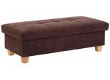 Hocker HOME AFFAIRE "Lyla", braun, B:131cm H:42cm T:61cm, Luxus-Microfaser (100% Polyester);Microfaser PRIMABELLE (100% Polyester);Struktur fein (100% Polyester), Hocker, Hocker, mit Stauraum, Breite 131 cm