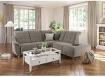 Ecksofa HOME AFFAIRE "Boston L-Form", braun (macciato), B:272cm, Struktur (100% Polyester);Luxus-Microfaser Florence (100% Polyester);Chenille (100% Polyester);NaturLEDER (reines Rindsleder), Sofas, Ecksofa, Kopfteilverstellung an jeder Sitzfläche, wahlweise Relaxfunktion