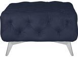 Polsterhocker HOME AFFAIRE "Amaury", blau, B:80cm H:45cm T:80cm, Struktur (100% Polyester);Samtoptik (100% Polyester), Hocker, Polsterhocker, Chesterfield-Optik, Breite 80cm, Fußfarbe wählbar