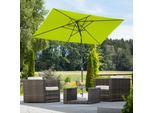 Rechteckschirm SCHNEIDER SCHIRME "Tunis", grün (hellgrün), Obermaterial: 100% Polyester, Standschirme, Rechteckschirm, abknickbar, ohne Schirmständer