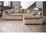 Ecksofa HOME AFFAIRE "Imola, bequem, aktuelle Steppung im Sitz, L-Form, Breite 270cm", braun (hellbraun, cappuccino), B:270cm H:90cm T:170cm, Microfaser PRIMABELLE (100% Polyester) / Struktur (82% Polyester, 9% Viscose, 7% Baumwolle, 2% Nylon);Kunstleder SOFTLUX / Struktur (82% Polyester, 9% Viscose, 7% Baumwolle, 2% Nylon);Cord (93% Polyester, 7% Polyamid), Sofas, Ecksofa, wahlweise mit Bettfunkt