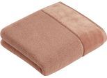 Handtuch VOSSEN "Pure", rot (rot wood), B:60cm L:110cm, Webfrottier, Obermaterial: 100% Baumwolle, Handtücher, Handtuch, Baumwolle & VEGAN, mit eleganter Veloursbordüre