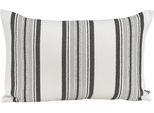 Dekokissen H.O.C.K. "Sera Duo", beige, schwarz, grau, gestreift, B:60cm H:10cm L:40cm, Obermaterial: 89% Polyester, 11% Baumwolle. Füllung: 100% Polyester, Dekokissen_Sitzkissen_Kissenhüllen, Dekokissen, Streifenkissen inkl. Füllung, 60x40cm, Sofakissen, gestreift