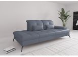 Recamiere SIT & MORE "Amica, inkl. Sitztiefenverstellung und Armteilverstellung", bunt (graublau), B:231cm H:90cm T:122cm, Sofas, Recamiere, wahlweise mit Kopfteilverstellung und Stauraum