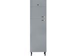 Kühlumbauschrank KOCHSTATION "KS-Cara", grau (basaltgrau), B:60cm H:211,8cm T:58,4cm, Schränke, Kühlumbauschrank, für Kühl-/Gefrierkombination