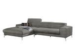 Ecksofa W.SCHILLIG "piedroo, Designsofa mit tollem Sitzkomfort, bequem und elegant, L-Form", grau (grau r66), B:303cm H:70cm T:193cm, Chenille-Flachgewebe R66 (85% Polyester, 15% Nylon), Sofas, Ecksofa, Kopfteilverstellung, wahlweise mit Sitztiefenverstellung, Breite 303cm