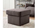Stauraumhocker SIT & MORE "Melissa", braun (espresso), B:60cm H:48cm T:60cm, 98% Polyester 2% Polyamid, Hocker, Stauraumhocker, klassisches Design, optional in dem mit Wasser zu reinigendem Bezug