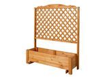 Spalier PROMADINO "Romantica", gelb (honigfarben), B:120cm H:140cm T:38cm, Holzwerkstoff, Rankhilfen, Spalier, mit Pflanzkasten, BxTxH: 120x38x140 cm
