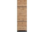 Kühlumbauschrank KOCHSTATION "KS-Riesa", braun (wotaneiche), B:60cm H:200cm T:60cm, Holzwerkstoff, Schränke, Kühlumbauschrank, Breite 60 cm, MDF-Fronten
