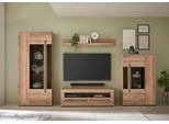 Wohnwand HOME AFFAIRE "Cantara, moderne Anbauwand, Wohnzimmer-Set, in Eiche Evoke oder Weiß", eiche evoke, B:340cm H:200cm T:42cm, Holzwerkstoff, Kastenmöbel-Sets, Wohnwand, enthält zwei Vitrinen, ein Lowboard und ein Wandboard