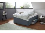 Boxspringbett, grau (anthrazit), B:120cm L:200cm, Bezug Bett: Feinstrukturstoff (77% Polyester, 23%Viskose) oder Microfaser (100% Polyester);Bonnellfederkernmatratze: 100%Polyester;Kaltschaummatratze: 100% Polyester, Bezug abnehm- und waschbar bis 60C, WESTFALIA SCHLAFKOMFORT, Komplettbetten, Boxspringbett, mit integrierter Schublade, frei im Raum stellbar