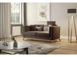 2,5-Sitzer HOME AFFAIRE "Viva", rosa (kupfer), B:183cm H:84cm T:93cm, 100% Polyester, Sofas, 2 5-Sitzer, wahlweise mit Holzrahmen aus Eiche