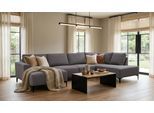 Wohnlandschaft HOME AFFAIRE "Tournon U-Form, XXL Sofa, Breite 333 cm, Webstoff, Chenille", grau, B:333cm H:85cm T:198cm, 100% Polyester, Sofas, Wohnlandschaft, Designsofa im nordischen Stil, Wellenunterfederung, Metallfüße