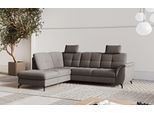Ecksofa SIT & MORE "Zora", grau (fango), B:244cm H:92cm T:212cm, 100% Polyester, Sofas, Ecksofa, wahlweise mit Bettfunktion und Bettkasten