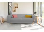 3-Sitzer OTTO HOME "Maroon", grau (hellgrau), B:236cm H:82cm T:96cm, Struktur grob ( 100% POLYPROPYLEN;Struktur fein ( 100% Polyester);Struktur (100% Polyester), Sofas, 3-Sitzer, in skandinavischem Design, mit losen Kissen