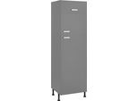 Kühlumbauschrank OPTIFIT "Parma", grau (basaltgrau), B:60cm H:211,8cm T:58,4cm, Holzwerkstoff, Schränke, Kühlumbauschrank, Breite 60 cm