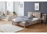 Polsterbett, beige (dunkelbeige), B:150cm H:98cm L:210cm, Bezug Bett: 100% Polyester;Bonnell-Federkernmatratze: 51% Polypropylen, 39% Polyester, 10% Baumwolle;Kaltschaummatratze: 100% Polyester, Bezug abnehm- und waschbar bis 60C, WESTFALIA SCHLAFKOMFORT, Betten, Polsterbett