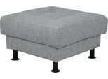 Polsterhocker HOME AFFAIRE "Bengo", grau (hellgrau), B:65cm H:42cm T:65cm, Microfaser (100% Polyester);Struktur (100% Polyester);Kunstleder, Hocker, Polsterhocker, passend zu »Bengo«-Sofa