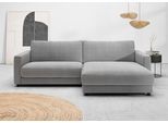 Ecksofa HOME AFFAIRE "Ecksofa Jiro, L-Form, große Sitztiefe, Breite 265 cm", platin, B:265cm H:85cm T:190cm, 100% Polyester, Sofas, Ecksofa, lose Sitz- & Rückenkissen, weicher Polsteraufbau, komfortabel & modern