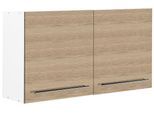 Hängeschrank KOCHSTATION "KS-Trient", braun (eichefarben), B:100cm H:57cm T:34cm, Schränke, Hängeschrank, 100 cm breit