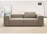 2-Sitzer HOME AFFAIRE "Watertown, modernes Sofa 246 cm breit, auch in Feincord", grau (taupe), B:246cm H:68cm T:98cm, 100% Polyester, Sofas, 2-Sitzer, stilvolles Sofa für 2 Personen mit extra breiter Sitzfläche