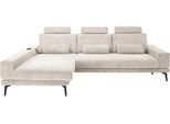 Ecksofa "SO 3600, inkl motor. Sitztiefenverstellung, Kopfstützen, Nierenkissen", beige (kama sand), B:293cm H:85cm T:180cm, 100% Polyester, SET ONE BY MUSTERRING, Sofas, Ecksofa, Sitzhöhe 44 cm, Kaltschaum, Breite 293 x Tiefe 180 cm, Kama sand