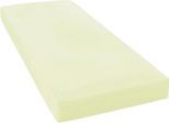 Spannbettlaken JANINE "MAKO-FEINJERSEY 5007", grün (limone), L:200cm, Mako-Jersey, Obermaterial: 100% Baumwolle, Bettlaken, Spannbettlaken, aus 100% Baumwolle, für Matratzen bis 26 cm Höhe