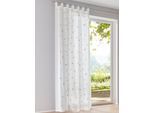 Gardine HEINE HOME Gr. 1, bunt (weiß, bunt), B:140cm H:145cm, Polyester, Gardinen, Gardine