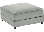 Hocker "Valan", grau, B:85cm H:41cm T:85cm, ATLANTIC HOME COLLECTION, Hocker, Hocker, mit Cord-Bezug, frei stellbar