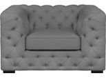 Chesterfield-Sessel HOME AFFAIRE "Kalina Sessel", grau (anthrazit), B:110cm H:67cm T:98cm, 100% Polyester, Sessel, Chesterfield-Sessel, mit klassischer Chesterfield-Knopfheftung, sehr hochwertige Qualität
