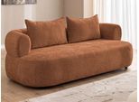 3-Sitzer HOME AFFAIRE "LUSSAC 3-Sitzer Design-Sofa mit Zierkissen, Maße B/T/H: 202/123/78 cm", terra, B:202cm H:78cm T:122,5cm, 100% Polyester, Sofas, 3-Sitzer, hoher Sitzkomfort und modernes Design, Sofa ohne Bettfunktion