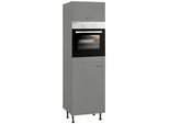 Backofen/Kühlumbauschrank OPTIFIT "Elga", grau (basaltgrau, basaltgrau), B:60cm H:211,8cm T:58,4cm, Holzwerkstoff, Schränke, Backofen/Kühlumbauschrank, mit Soft-Close-Funktion, höhenverstellbaren Füßen, Breite 60 cm