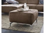 Hocker SIT & MORE "Gizeh", braun (chocco), B:72cm H:46cm T:72cm, Hocker, Hocker, Fußhöhe 15 cm, wahlweise in 2 unterschiedlichen Fußfarben