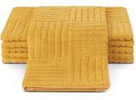 Gästehandtücher ROSS "CARRE", gelb (sonne), B:30cm L:50cm, Frottier, Frottier, Handtücher, Gästehandtücher, 100% Baumwolle, Rippenstruktur, große Farbauswahl
